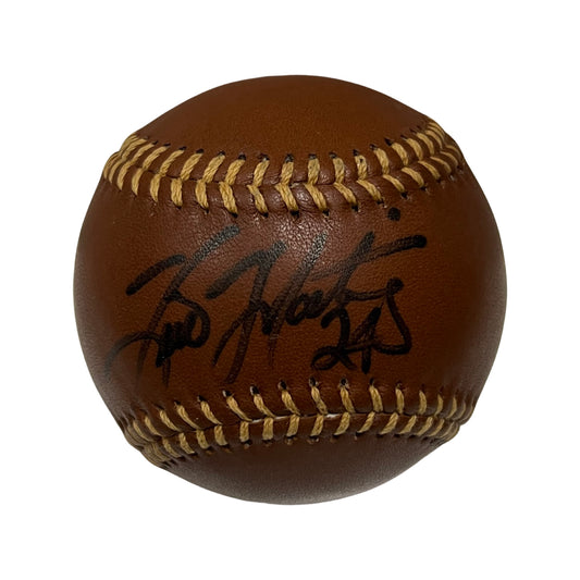 Tino Martinez Autographed Coach Designer Baseball JSA