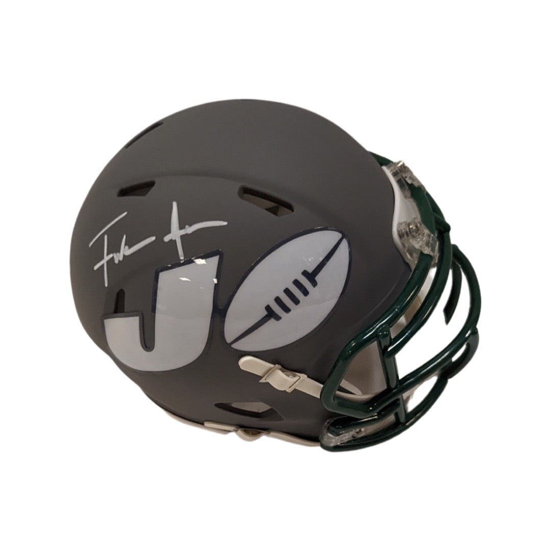 Frank Gore Autographed New York Jets Amp Mini Helmet JSA