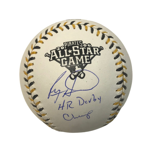 Ryan Howard Autographed Philadelphia Phillies 2006 All Star Game Logo Baseball “HR Derby Champ” Inscription Steiner CX