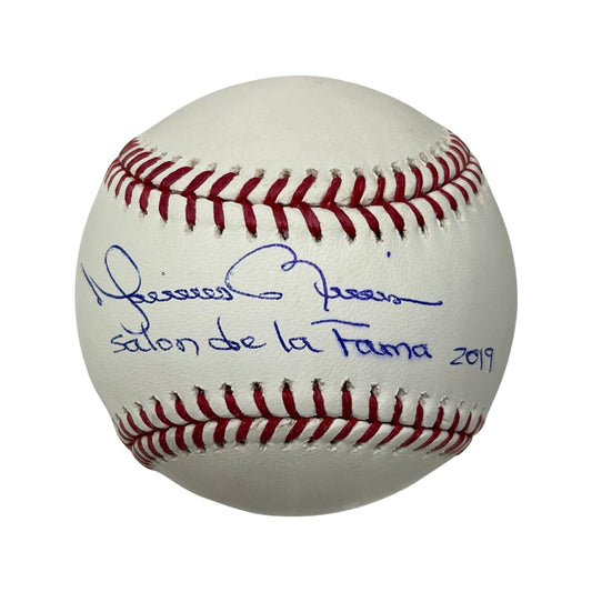 Mariano Rivera Autographed New York Yankees OMLB Salon de la Fama 2019 Inscription Steiner CX
