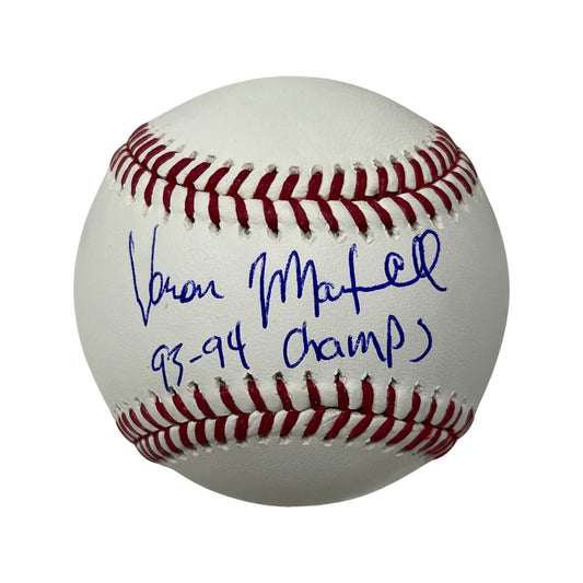 Vernon Maxwell Autographed Houston Rockets OMLB 93-94 Champs Inscription Steiner CX