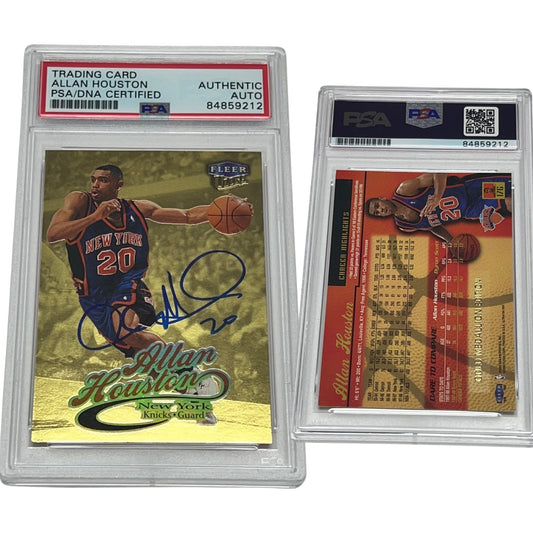1998-99 Allan Houston Fleer Ultra #17G Autographed PSA Auto Authentic