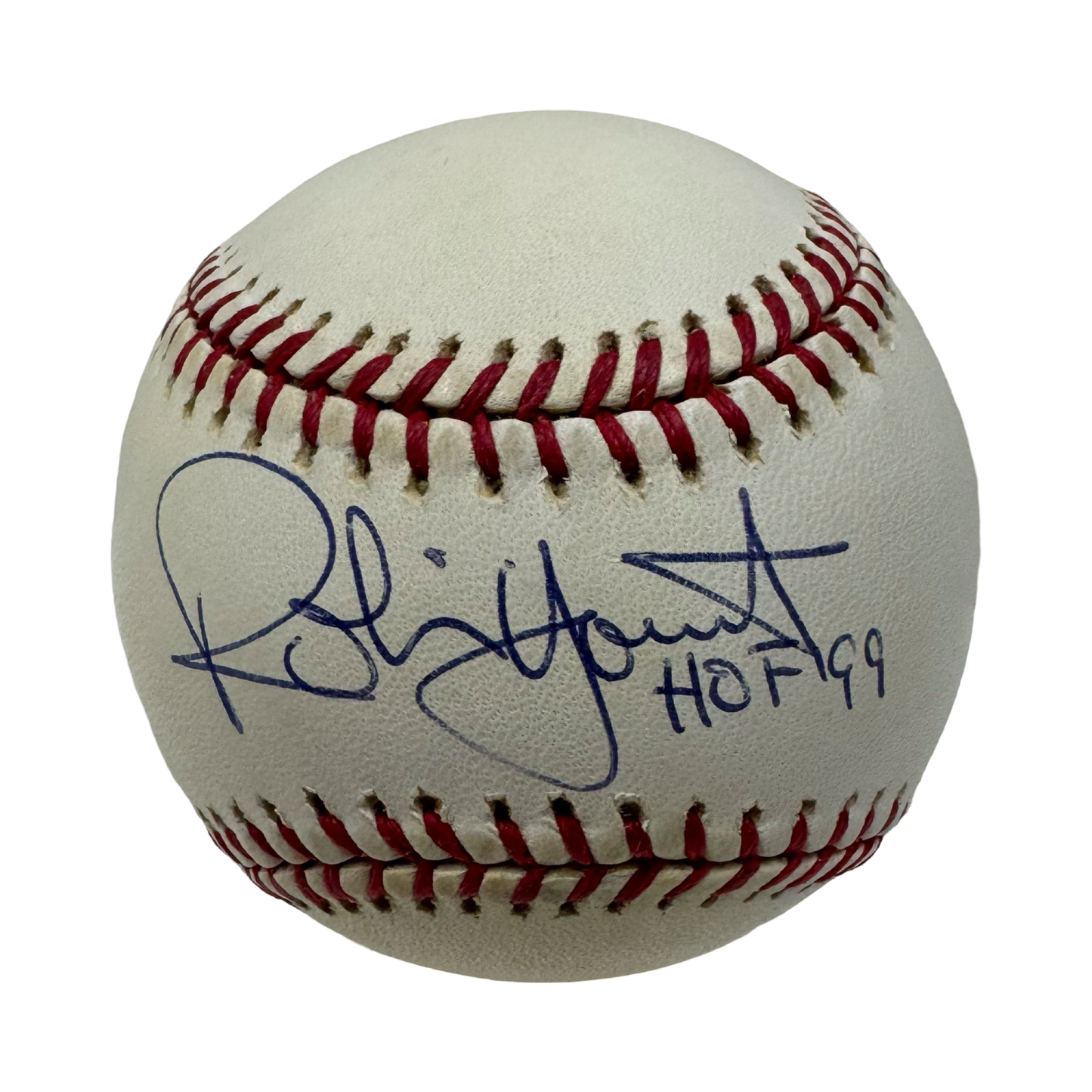 Robin Yount Autographed Milwaukee Brewers Official American League Baseball HOF 99 Inscription JSA