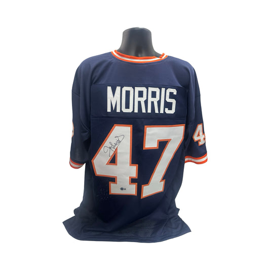 Joe Morris Autographed Syracuse Orange Navy Jersey Beckett BAS