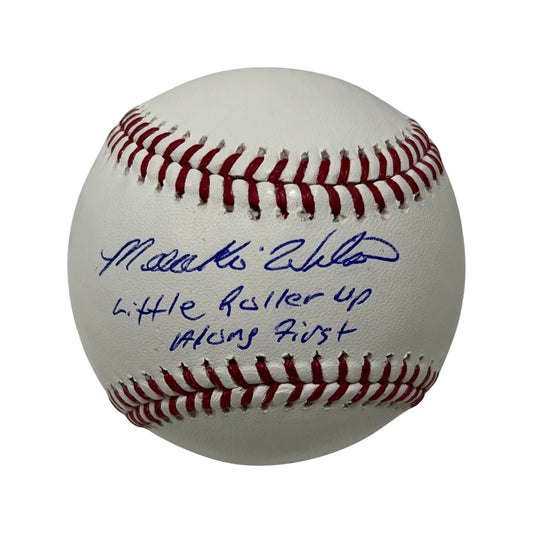 Mookie Wilson Autographed New York Mets OMLB “Little Roller Up Along First” Inscription Steiner CX