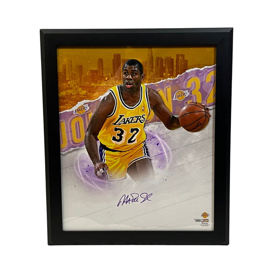 Magic Johnson Autographed Los Angeles Lakers Framed 20x24 Fanatics