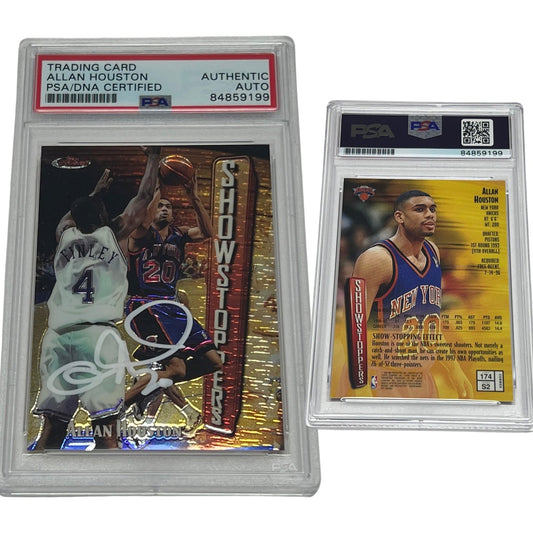 1997-98 Allan Houston Topps Finest Showstoppers #174 Autographed PSA Auto Authentic