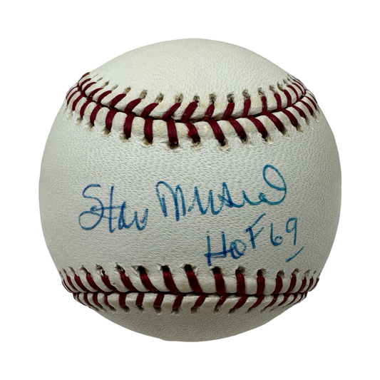 Stan Musial Autographed St Louis Cardinals Official National League Baseball “HOF 69” Inscription JSA