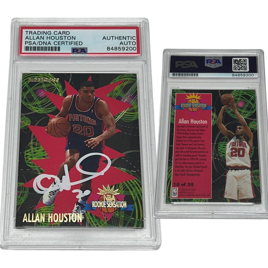 1994-95 Allan Houston Fleer Rookie Sensation Rookie Card #10 Autographed PSA Auto Authentic