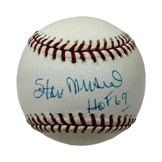 Stan Musial Autographed St Louis Cardinals Official National League Baseball HOF 69 Inscription JSA