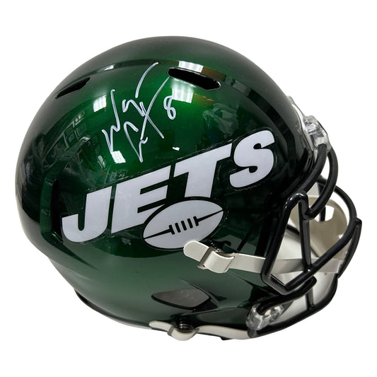 Wayne Chrebet Autographed New York Jets Green Speed Replica Helmet Steiner CX