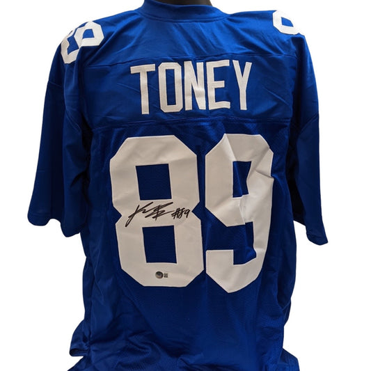 Kadarius Toney Autographed New York Giants Blue Jersey Beckett