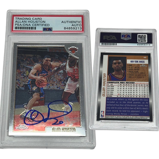 1998-99 Allan Houston Topps Chrome #46 Autographed PSA Auto Authentic