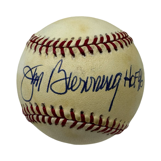 Jim Bunning Autographed Official National League Baseball “HOF 96” Inscription JSA