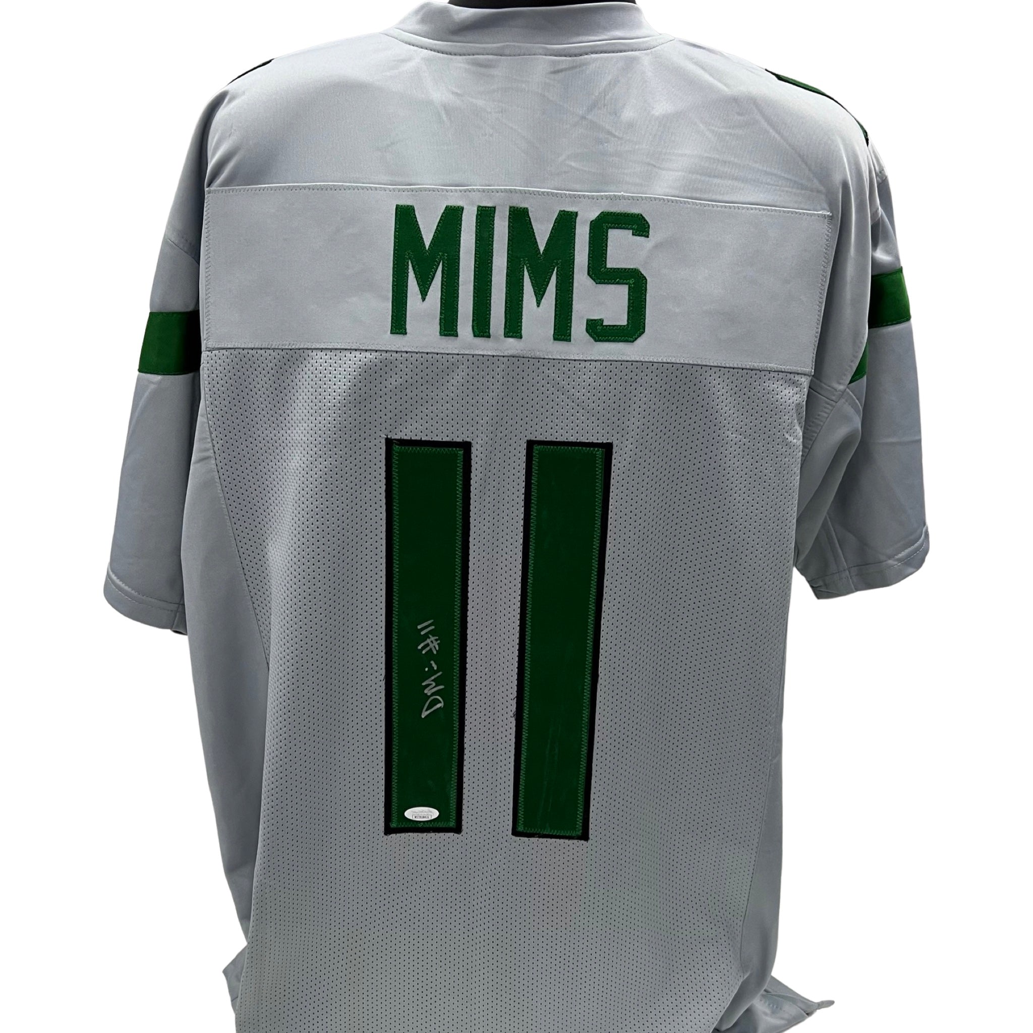 Denzel Mims Signed Pro-Edition Kelly newest Green Football Jersey (JSA)