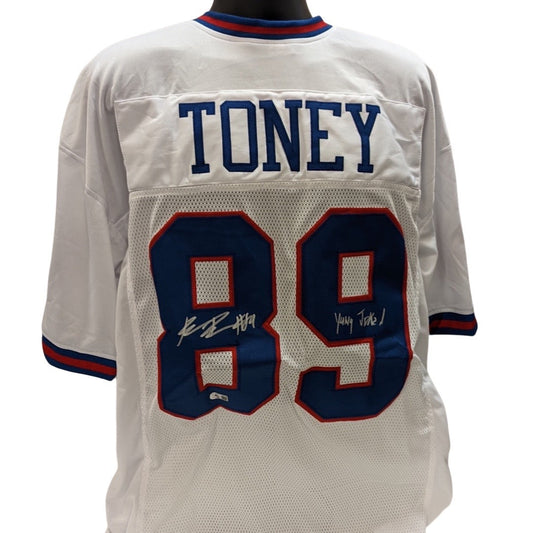 Kadarius Toney Autographed New York Giants Color Rush Jersey Yung Joka Inscription Steiner CX