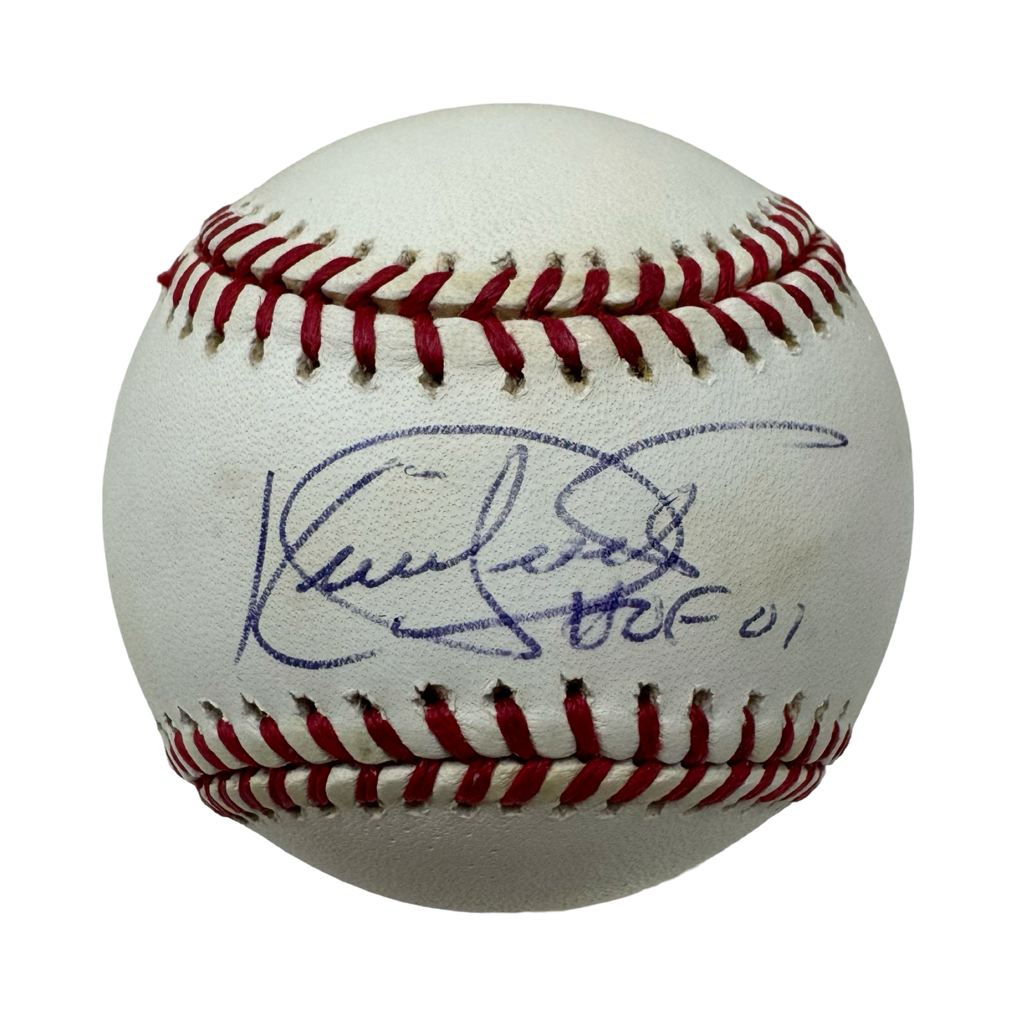 Kirby Puckett Autographed Minnesota Twins Official American League Baseball HOF 01 Inscription JSA