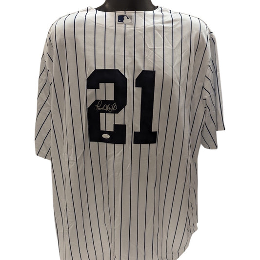 Paul O’Neill Autographed New York Yankees Majestic Pinstripe Jersey JSA