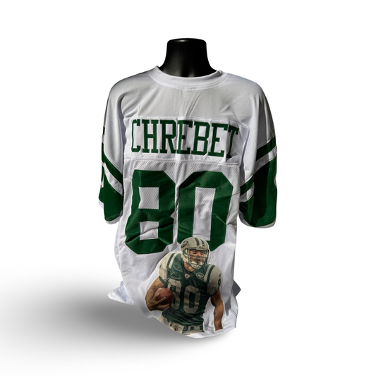 Wayne Chrebet New York Jets Unsigned Custom White Art Jersey