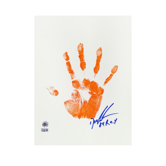 Doc Gooden Autographed New York Mets 11x14 w/ Orange Handprint 84 ROY Inscription Steiner CX
