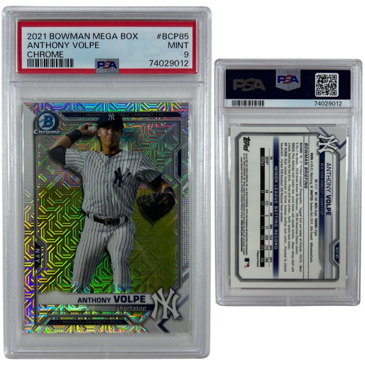 2021 Anthony Volpe Boman Mega Box Chrome #BCP85 PSA MINT 9