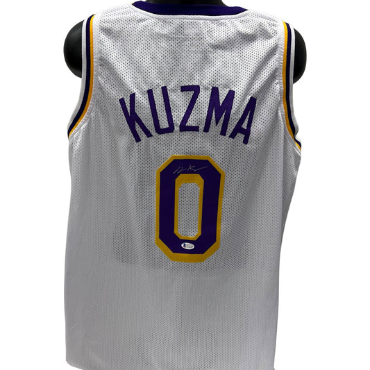 Kyle Kuzma Autographed Los Angeles Lakers White Jersey Beckett