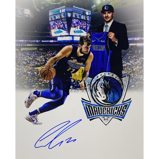 Luka Doncic Dallas Mavericks Autographed 11x14 Photo Signed PSA
