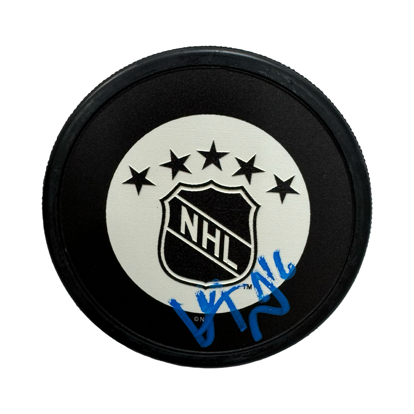 Vincent Trocheck Autographed New York Rangers NHL Logo Puck Steiner CX