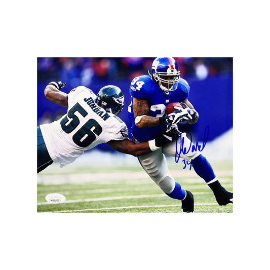Derrick Ward Autographed New York Giants vs Eagles 8x10 JSA