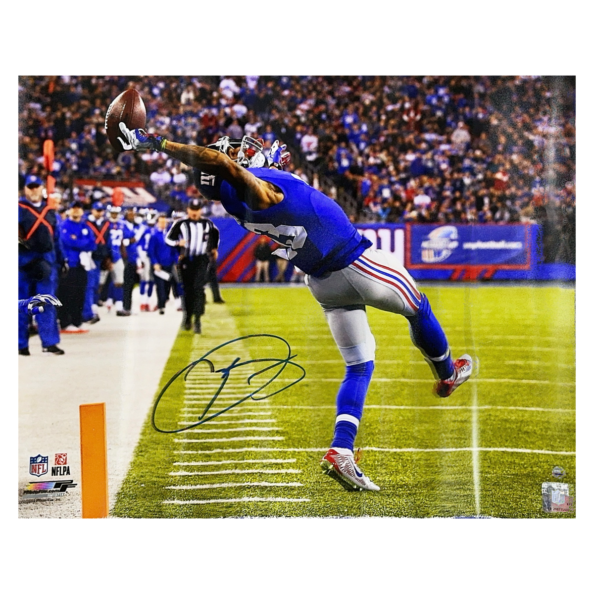 Odell Beckham Jr Autographed New York Giants The Catch 16x20 Steiner