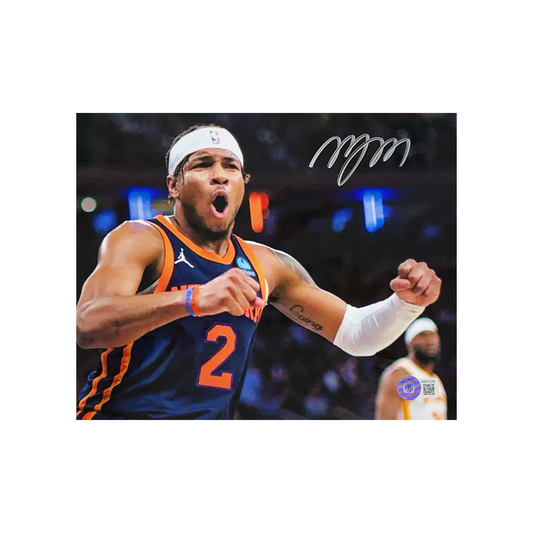 Miles Deuce McBride Autographed New York Knicks Scream 8x10 Beckett