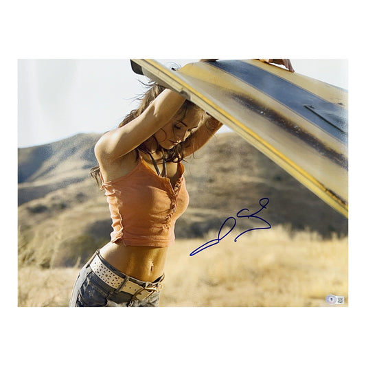 Megan Fox Autographed Transformers Looking Down 16x20 Beckett