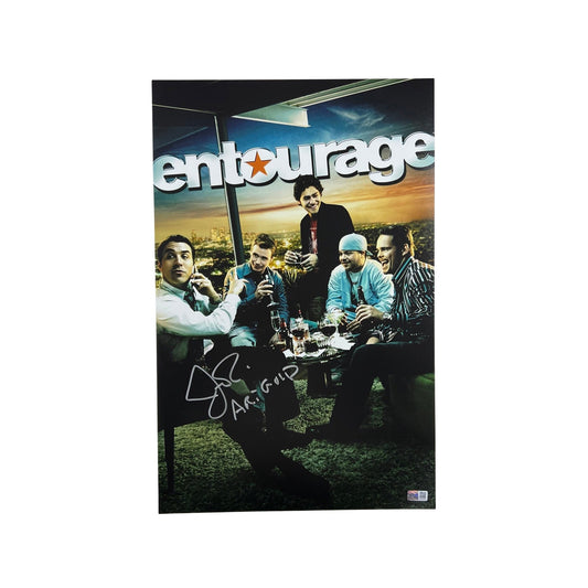 Jeremy Piven Autographed Entourage Cast Poster 11x17 Photo Ari Gold Inscription Steiner CX