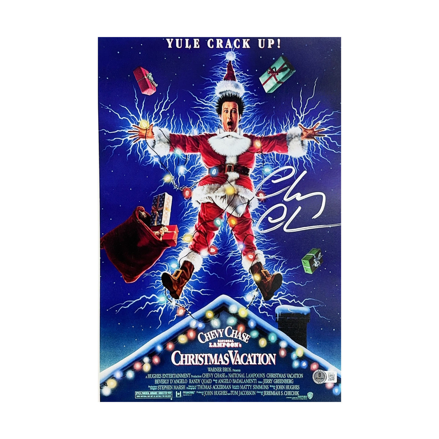 Chevy Chase Autographed National Lampoon’s Christmas Vacation 11x17 Beckett