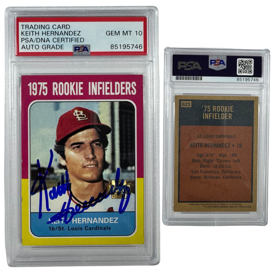 2001 Keith Hernandez Autographed Topps Archives 1975 Rookie Infielders #623 PSA Auto GEM MT 10