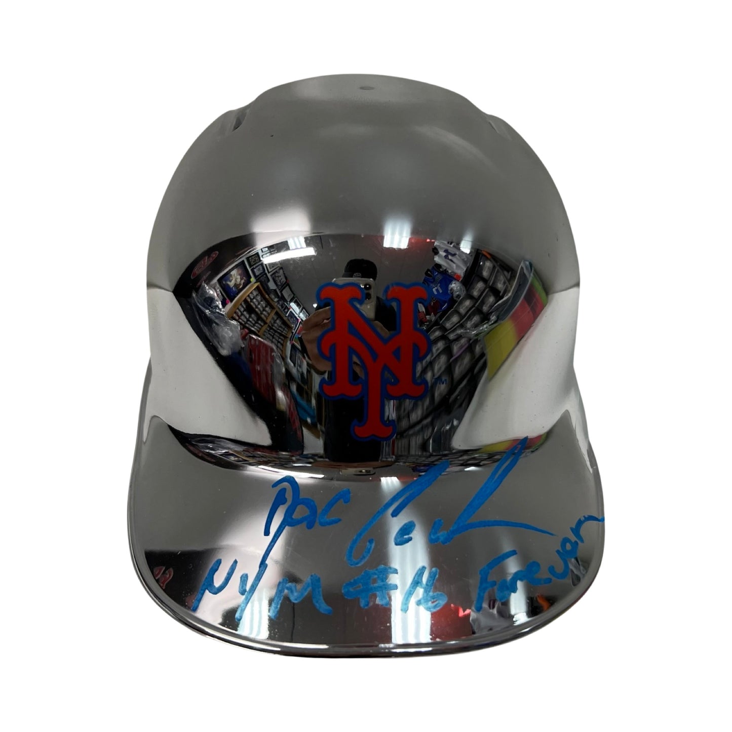 Doc Gooden Autographed New York Mets Chrome Mini Helmet “NYM #16 Forever” Inscription Steiner CX