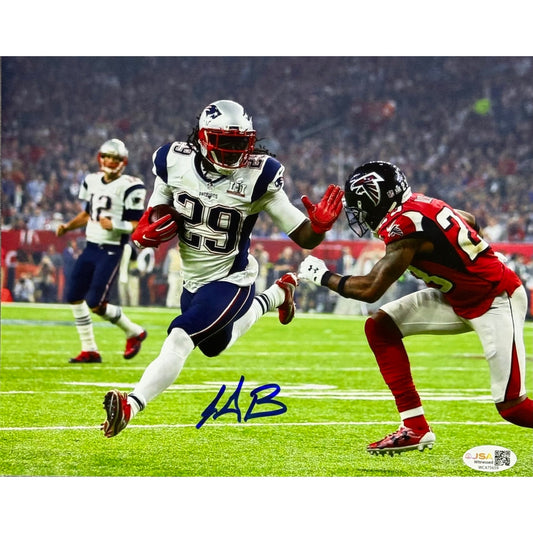 LeGarrett Blount New England Patriots Autographed Against Falcons 8x10 JSA