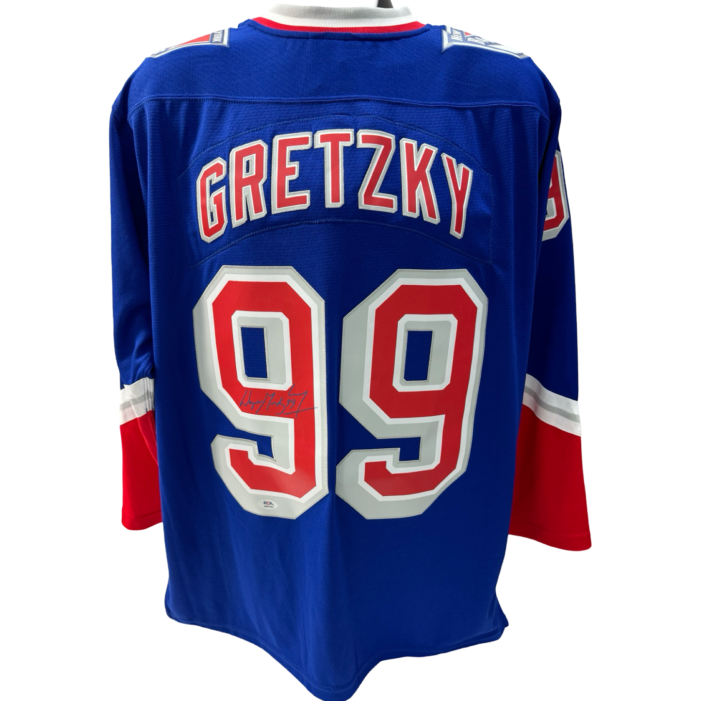 Wayne Gretzky Autographed New York Rangers Mitchell & Ness Blue Jersey PSA