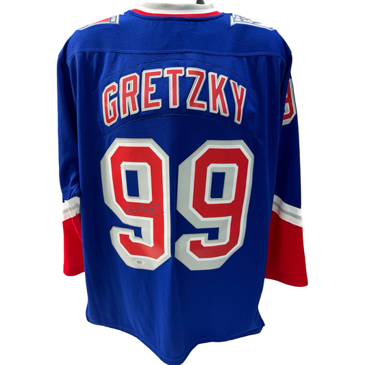 Wayne Gretzky Autographed New York Rangers Mitchell & Ness Blue Jersey PSA