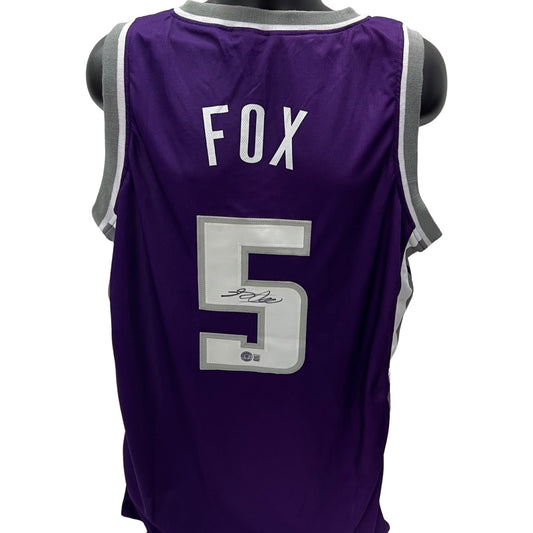 De’Aaron Fox Autographed Sacramento Kings Purple Jersey Beckett