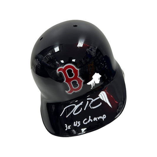 Dustin Pedroia Autographed Boston Red Sox Batting Helmet 3x WS Champ Inscription Steiner CX