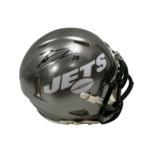Braxton Berrios Autographed New York Jets Flash Mini Helmet Steiner CX