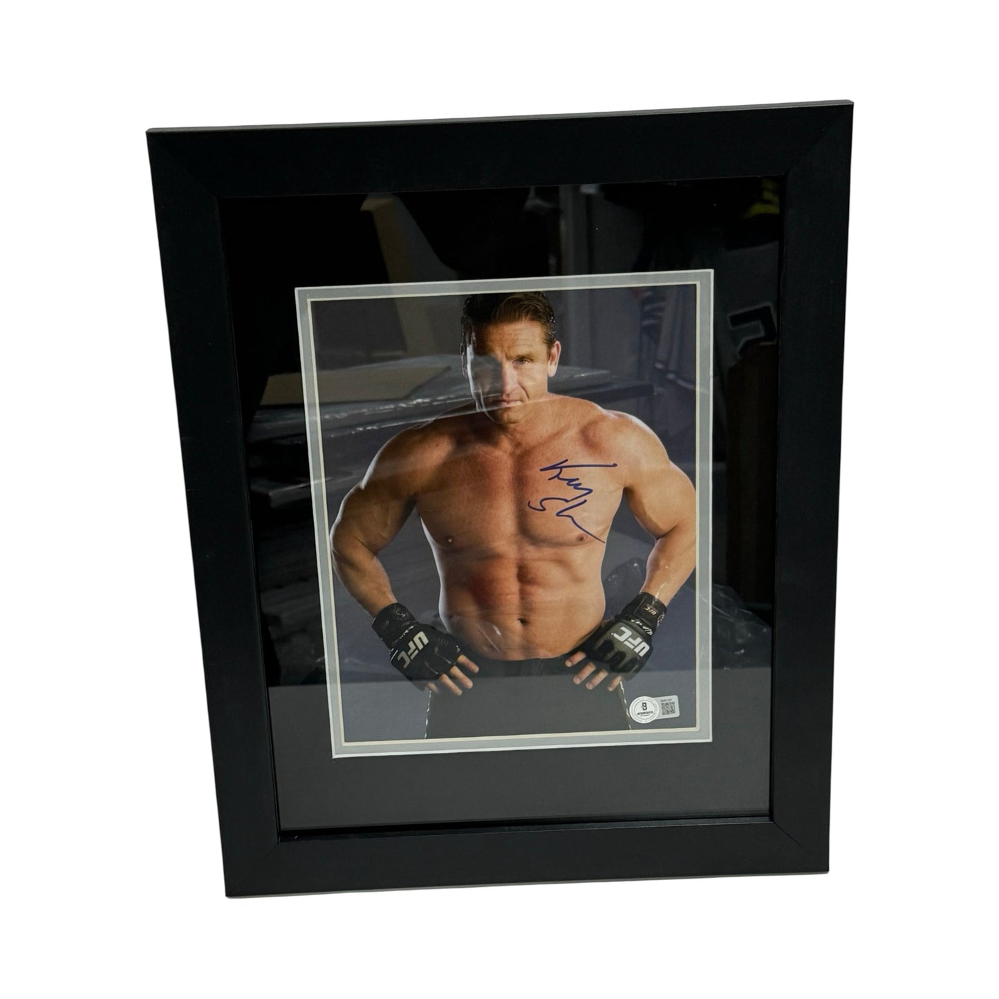 Ken Shamrock Autographed UFC Headshot Framed 8x10 Beckett