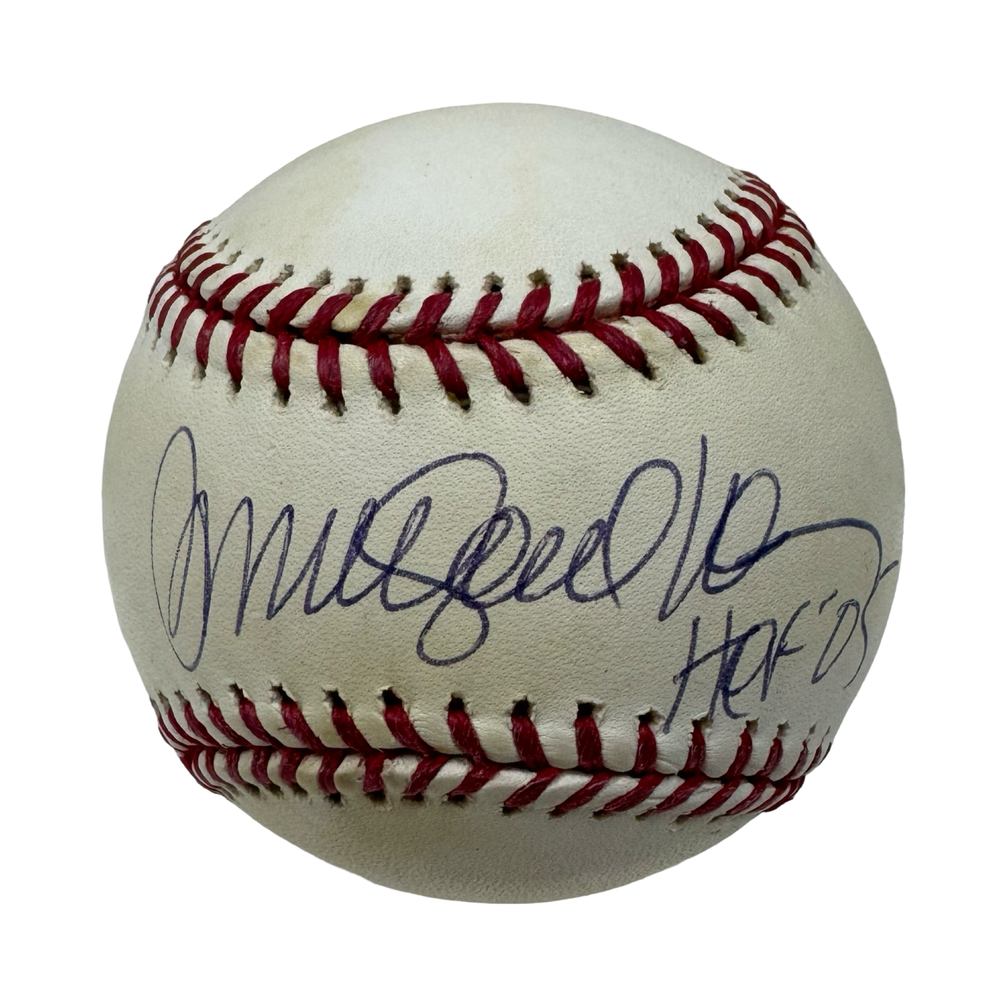Ryne Sandberg Autographed Official National League Baseball HOF 05 Inscription JSA