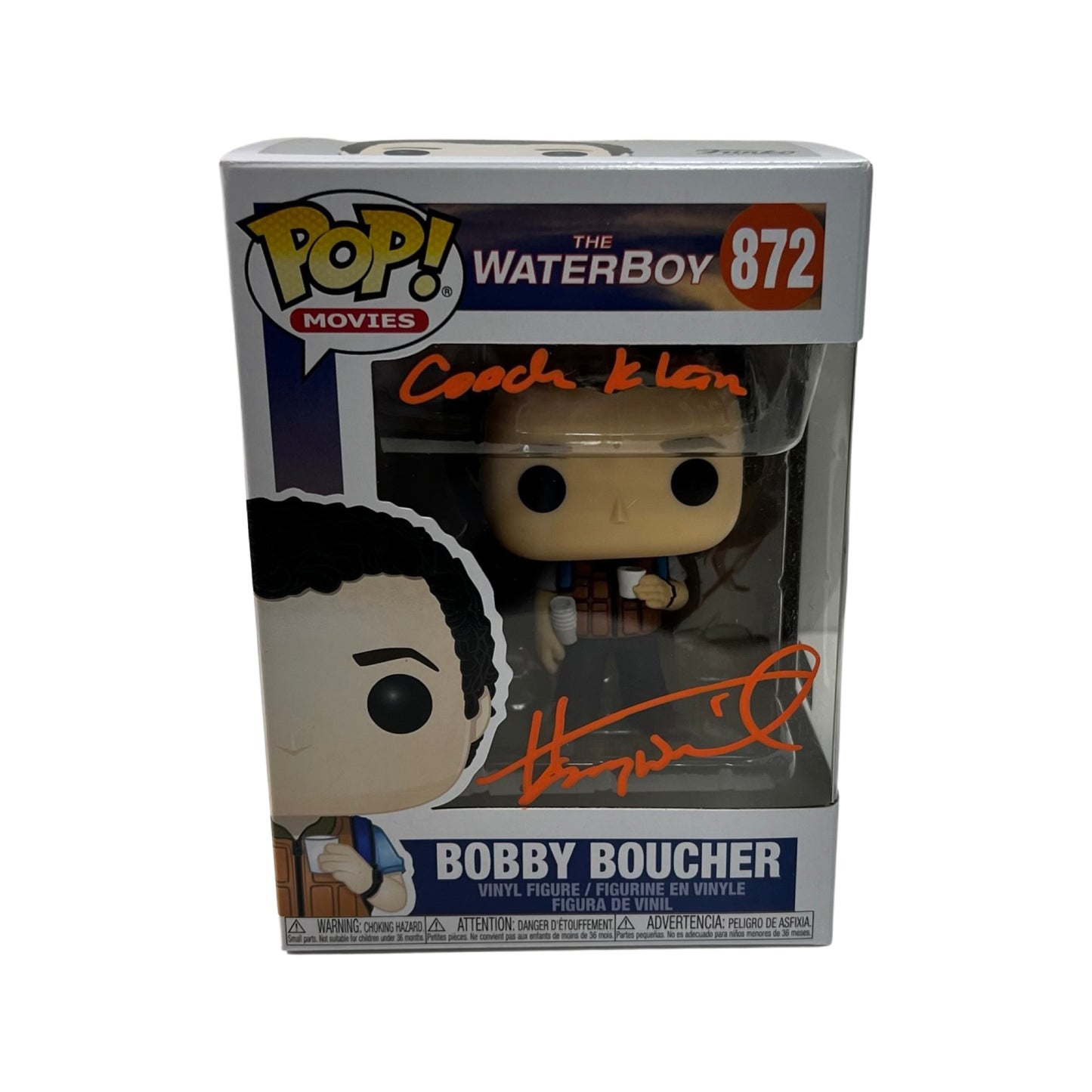 Henry Winkler Autographed Bobby Boucher Waterboy Funko Pop #872 "Coach Klein" Inscription Orange Ink Steiner CX
