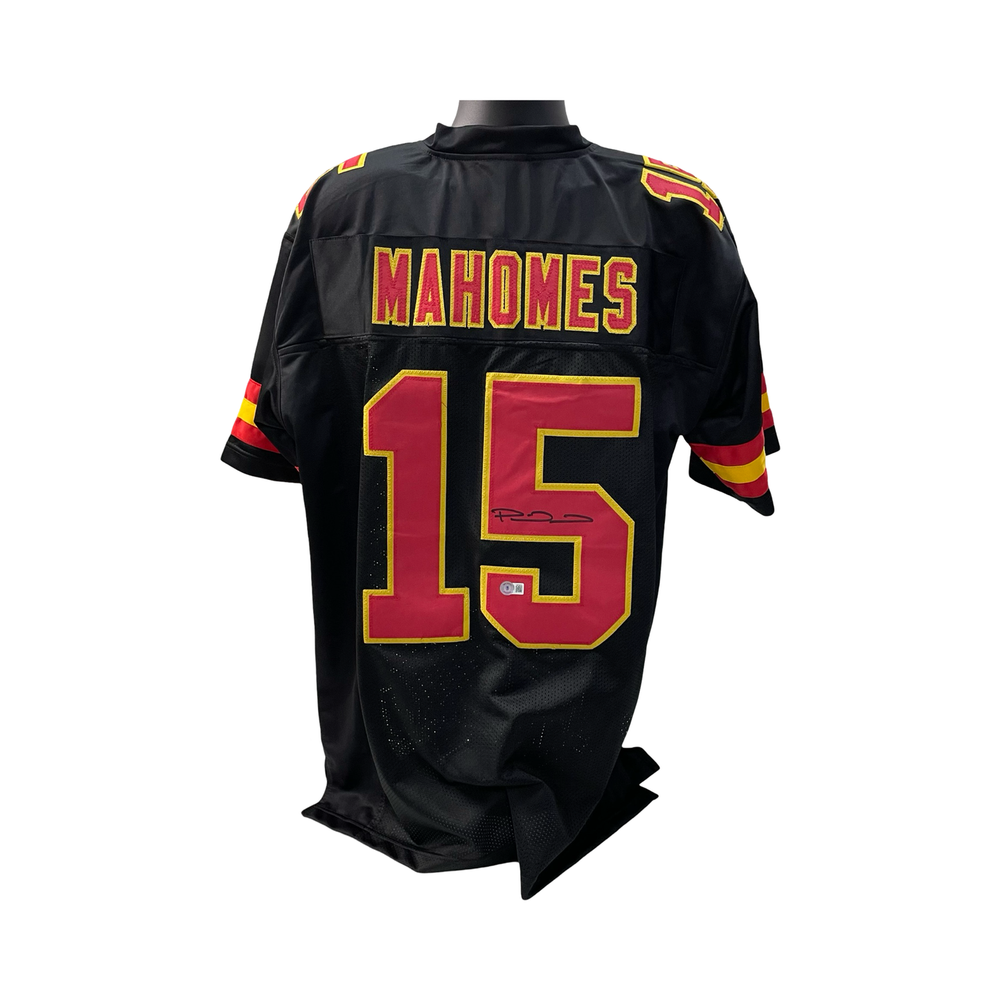 Patrick Mahomes Autographed Kansas City Chiefs Black Jersey Beckett