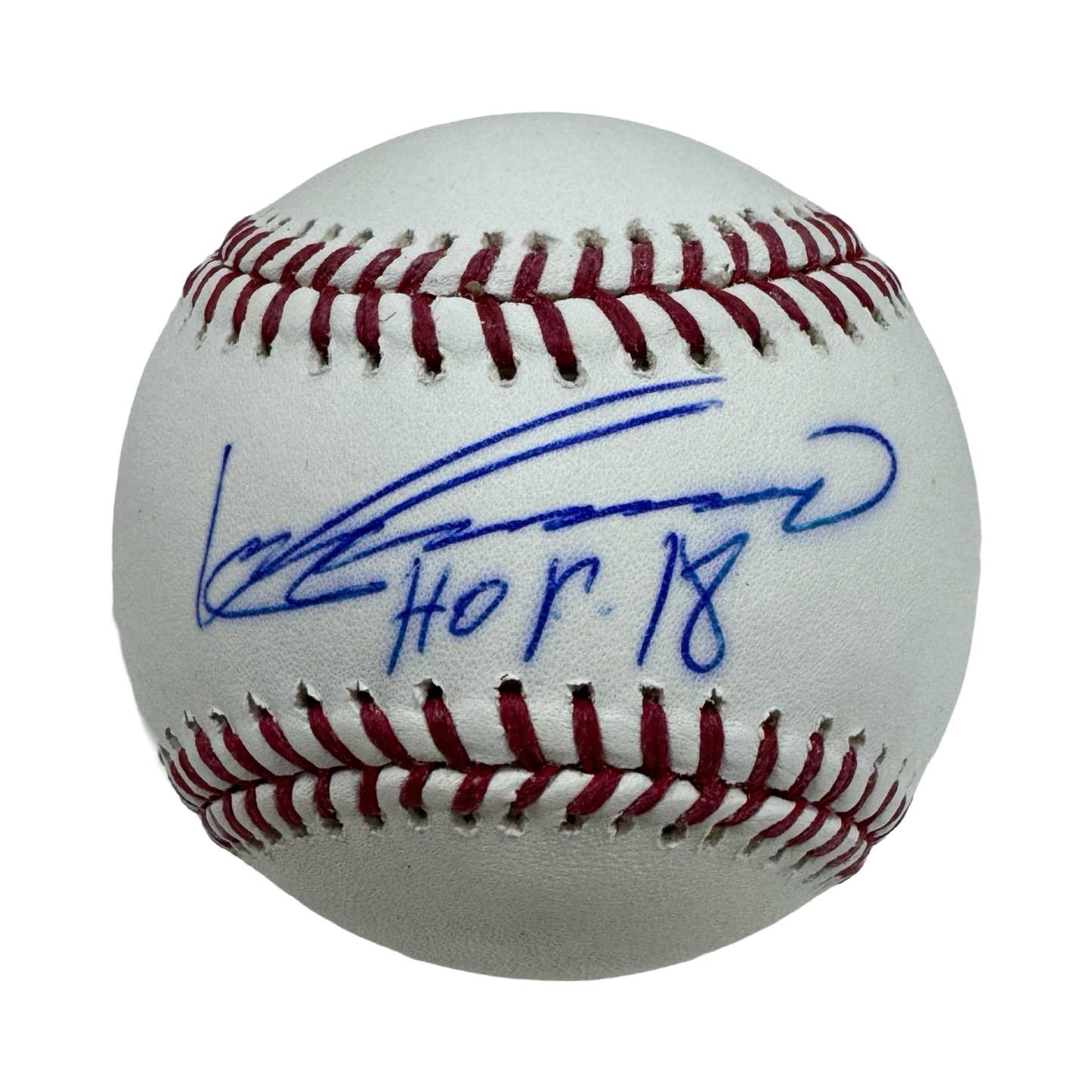 Vladimir Guerrero Sr Autographed Official Major League Baseball HOF 18 Inscription JSA