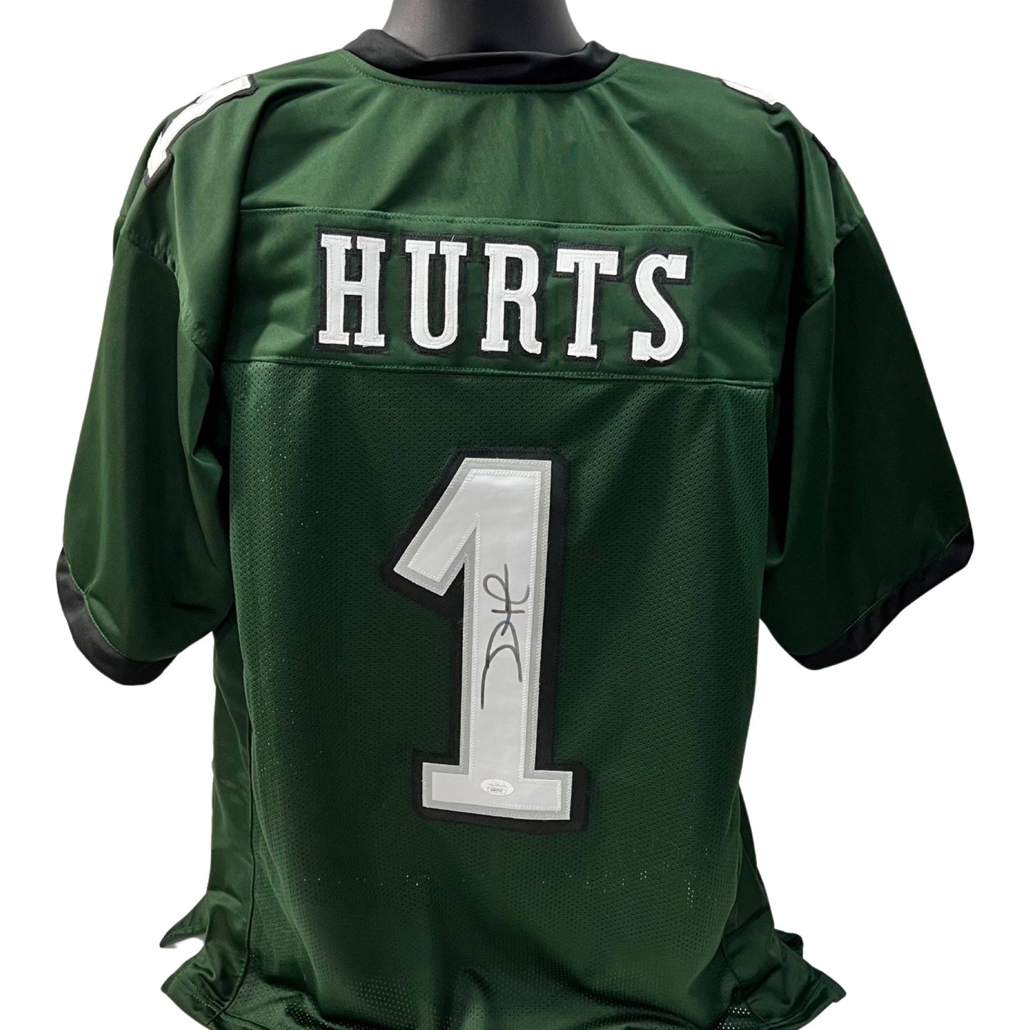 Jalen Hurts Autographed Philadelphia Eagles Green Jersey JSA