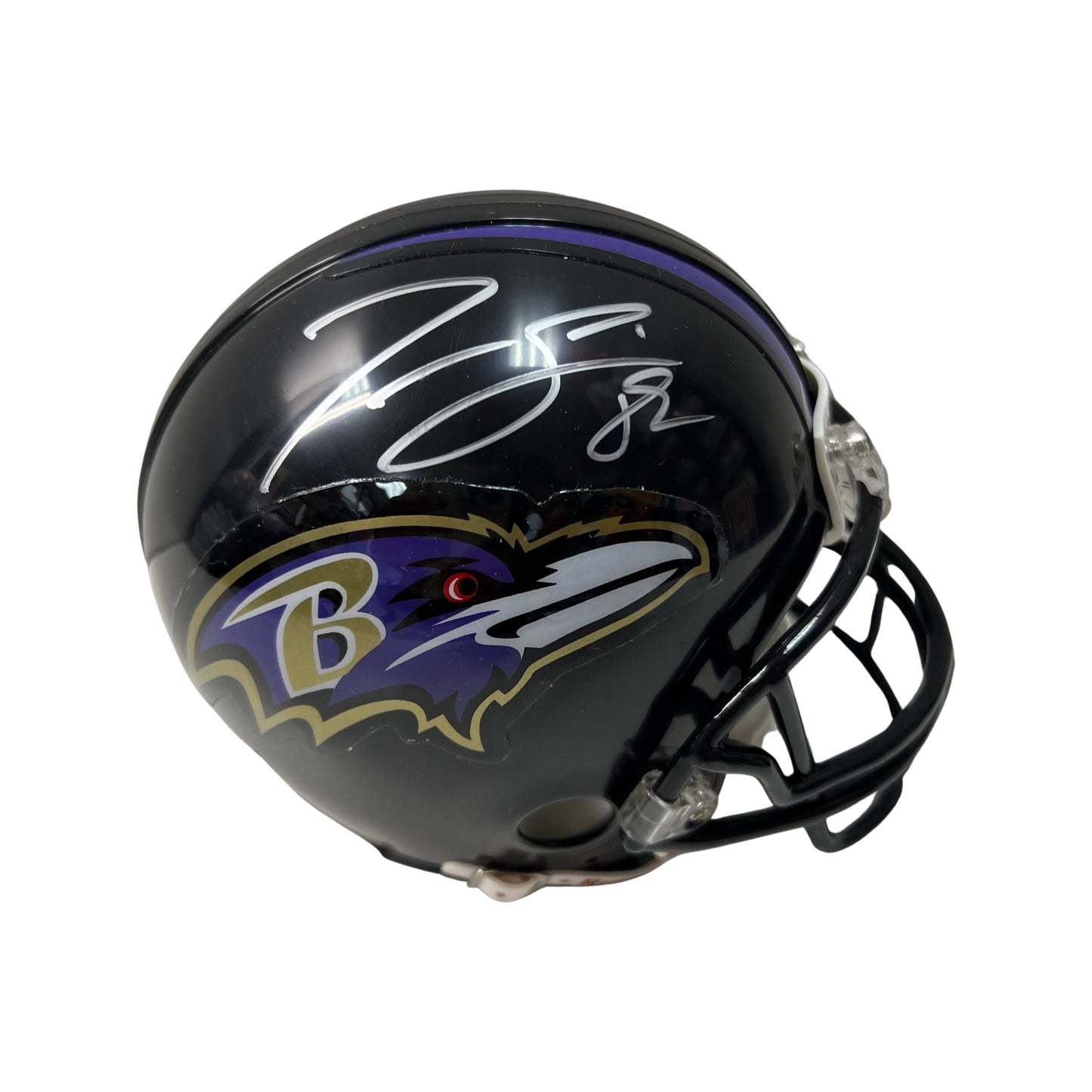 Torrey Smith Autographed Baltimore Ravens Mini Helmet JSA