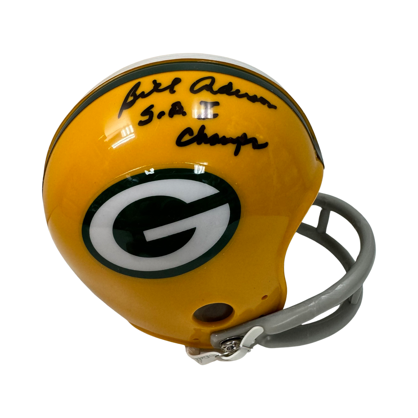 Bill Anderson Autographed Green Bay Packers Mini Helmet S.B.I Champs Inscription JSA